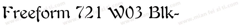 Freeform 721 W03 Blk字体转换